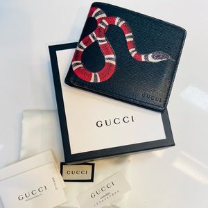 Authentic Gucci Mens King Snake Wallet